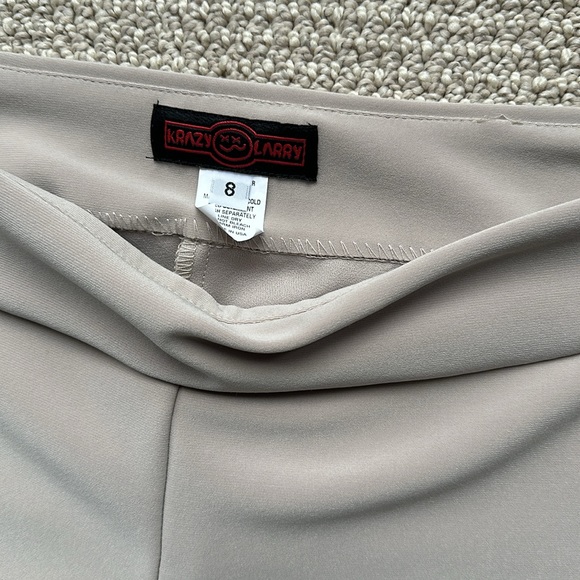 Krazy Larry Stretch microfiber Pull On Pant beige 8 Never worn. Bought too big - Picture 3 of 5
